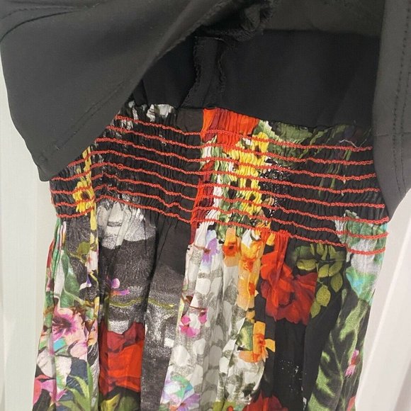 CINDY COUTURE Girls, Black Crop Top Floral Print 6 - Picture 9 of 12